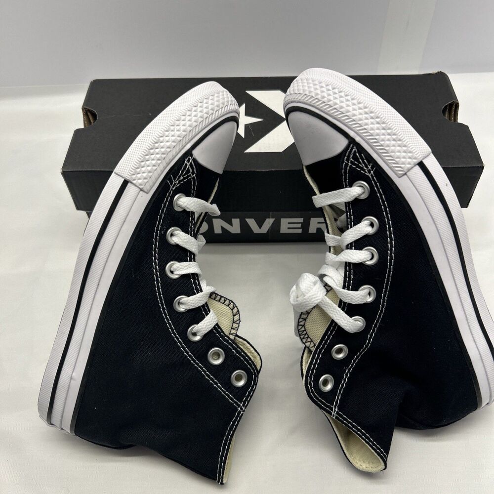 Converse High Tops Chuck Taylor Black/White Men/Boys Size 4.5 Women 6.5 NEW - Picture 3 of 9